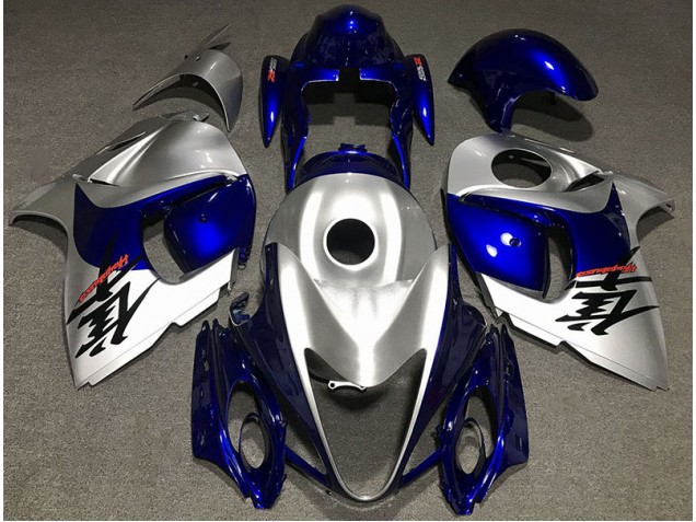 2008-2020 Argent Brillant & Bleu Suzuki GSXR 1300 Carénage Moto 2008-2020 Argent Brillant & Bleu Suzuki GSXR 1300 Carénage Moto