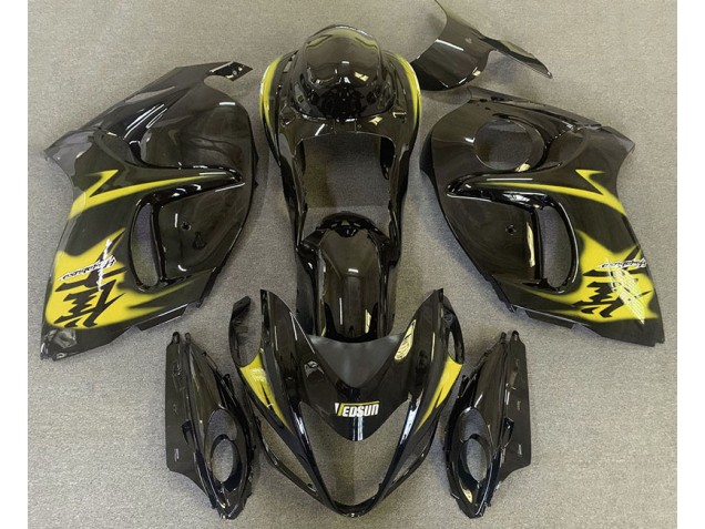 2008-2020 Noir Brillant & Jaune Suzuki GSXR 1300 Carénage Moto 2008-2020 Noir Brillant & Jaune Suzuki GSXR 1300 Carénage Moto