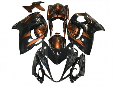 2008-2020 Noir Brillant & Orange Foncé Suzuki GSXR 1300 Carénage Moto