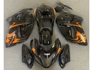2008-2020 Noir Brillant & Orange Suzuki GSXR 1300 Carénage Moto