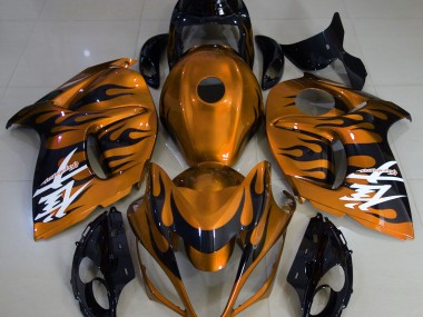 2008-2020 Orange Brillant & Noir Suzuki GSXR 1300 Carénage Moto