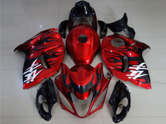 2008-2020 Rosso Vibrante E Fiamma Suzuki GSXR 1300 Carénage Moto 2008-2020 Rosso Vibrante E Fiamma Suzuki GSXR 1300 Carénage Moto