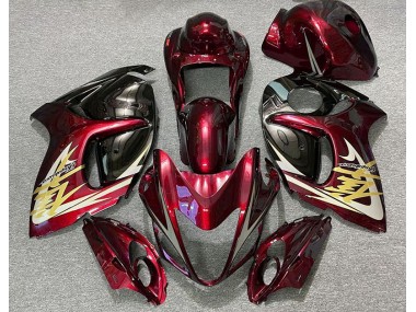 2008-2020 Rouge Profond & Or Suzuki GSXR 1300 Carénage Moto