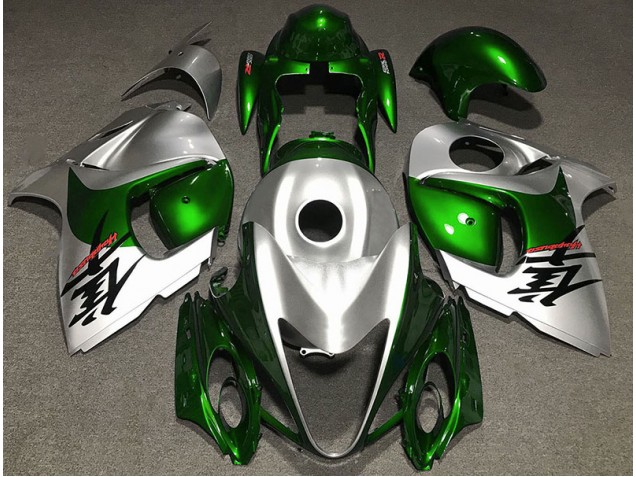 2008-2020 Vert Brillant & Argent Suzuki GSXR 1300 Carénage Moto