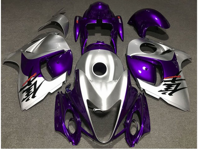 2008-2020 Violet Brillant & Argent Suzuki GSXR 1300 Carénage Moto 2008-2020 Violet Brillant & Argent Suzuki GSXR 1300 Carénage Moto