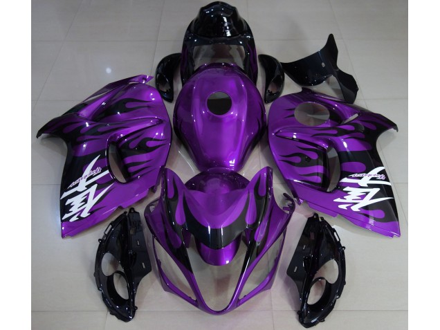2008-2020 Violet Brillant & Noir Suzuki GSXR 1300 Carénage Moto 2008-2020 Violet Brillant & Noir Suzuki GSXR 1300 Carénage Moto