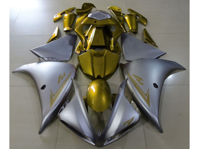 2009-2011 Argent Mat & Or Yamaha R1 Carénage Moto 2009-2011 Argent Mat & Or Yamaha R1 Carénage Moto