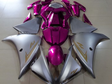 2009-2011 Argent Mat & Rose Yamaha R1 Carénage Moto