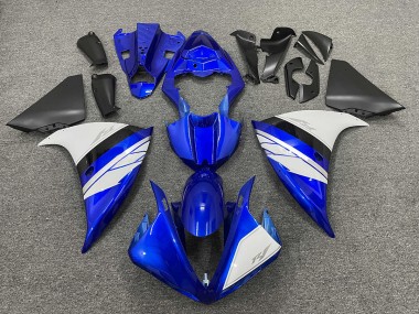 2009-2011 Blanc & Bleu Brillant Avec Bas Noirs Yamaha R1 Carénage Moto