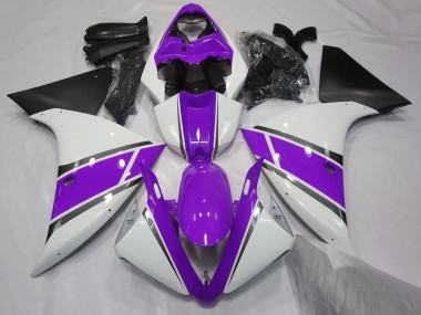 2009-2011 Blanc Brillant & Violet Yamaha R1 Carénage Moto