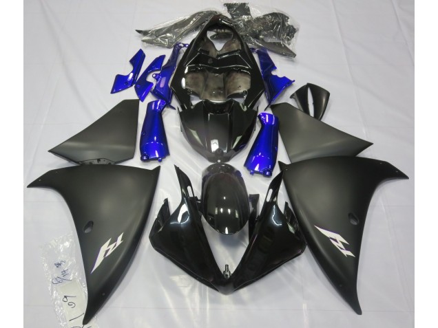 2009-2011 Noir Mat & Bleu Yamaha R1 Carénage Moto 2009-2011 Noir Mat & Bleu Yamaha R1 Carénage Moto