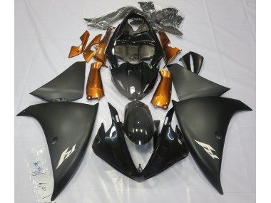 2009-2011 Noir Mat & Orange Yamaha R1 Carénage Moto