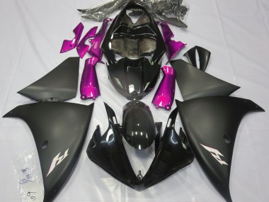 2009-2011 Noir Mat & Rose Yamaha R1 Carénage Moto
