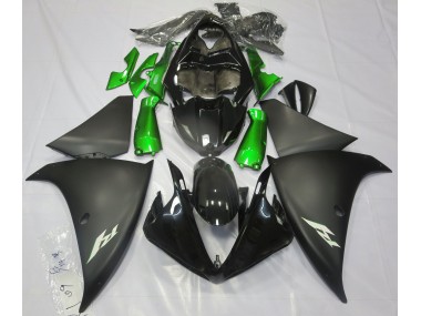 2009-2011 Noir Mat & Vert Yamaha R1 Carénage Moto