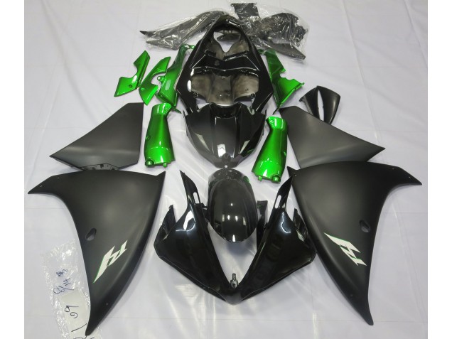 2009-2011 Noir Mat & Vert Yamaha R1 Carénage Moto 2009-2011 Noir Mat & Vert Yamaha R1 Carénage Moto