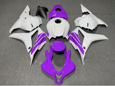 2009-2012 Bande Latérale Violette & Blanche Honda CBR600RR Carénage Moto