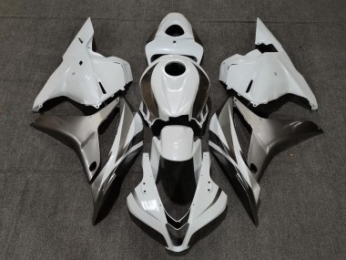 2009-2012 Blanc Brillant & Argent Honda CBR600RR Carénage Moto