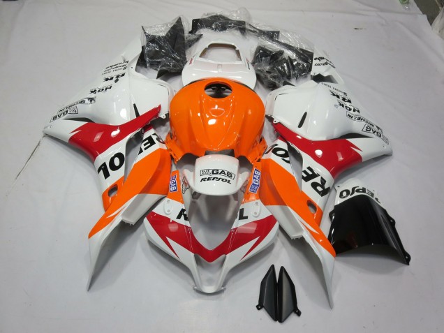 2009-2012 Blanc Orange Repsol Honda CBR600RR Carénage Moto 2009-2012 Blanc Orange Repsol Honda CBR600RR Carénage Moto
