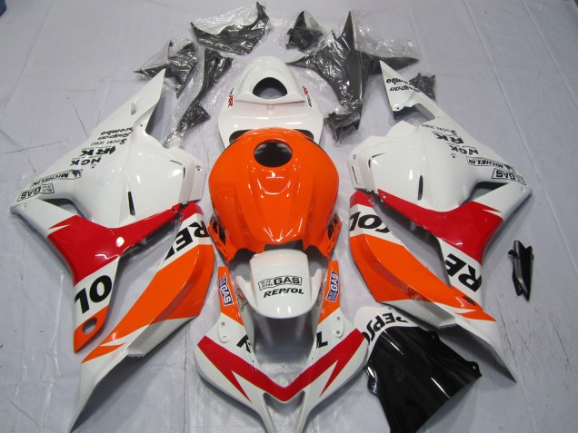 2009-2012 Blanc & Rouge Repsol Honda CBR600RR Carénage Moto 2009-2012 Blanc & Rouge Repsol Honda CBR600RR Carénage Moto