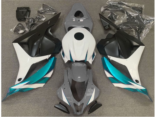 2009-2012 Gris Brillant Blanc & Bleu Clair Honda CBR600RR Carénage Moto 2009-2012 Gris Brillant Blanc & Bleu Clair Honda CBR600RR Carénage Moto