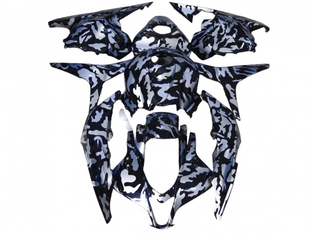 2009-2012 Neige Argentée Camo Honda CBR600RR Carénage Moto 2009-2012 Neige Argentée Camo Honda CBR600RR Carénage Moto