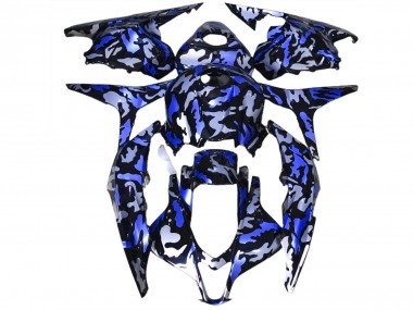 2009-2012 Neige Bleu Foncé Camo Honda CBR600RR Carénage Moto