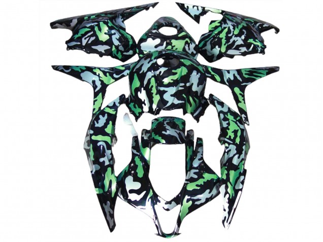 2009-2012 Neige Verte Camo Honda CBR600RR Carénage Moto 2009-2012 Neige Verte Camo Honda CBR600RR Carénage Moto