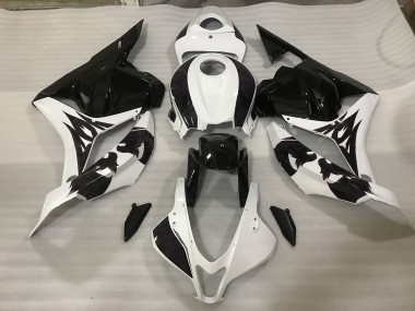 2009-2012 Noir / Blanc Personnalisé Honda CBR600RR Carénage Moto