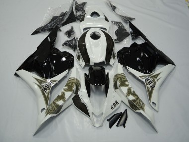 2009-2012 Or Noir & Blanc Honda CBR600RR Carénage Moto