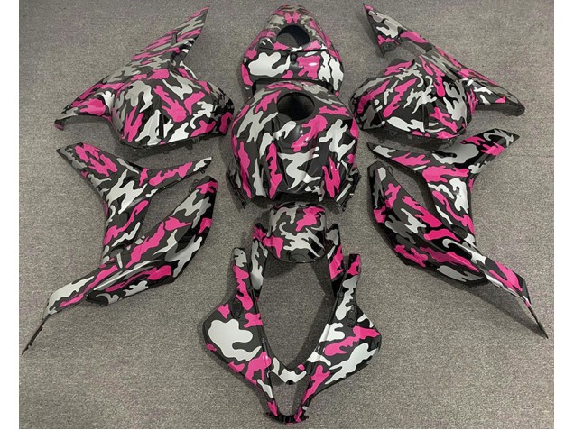 2009-2012 Rose & Argent Camo Honda CBR600RR Carénage Moto 2009-2012 Rose & Argent Camo Honda CBR600RR Carénage Moto