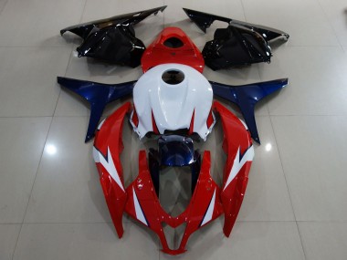 2009-2012 Rouge Brillant / Blanc Honda CBR600RR Carénage Moto