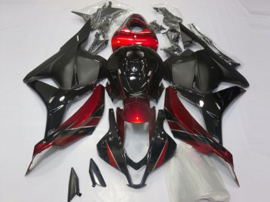 2009-2012 Rouge Brillant & Noir Honda CBR600RR Carénage Moto