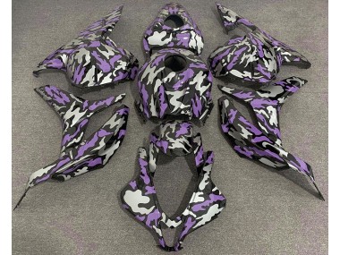 2009-2012 Violet & Argent Camo Honda CBR600RR Carénage Moto