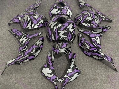 2009-2012 Violet & Argent Camo Honda CBR600RR Carénage Moto
