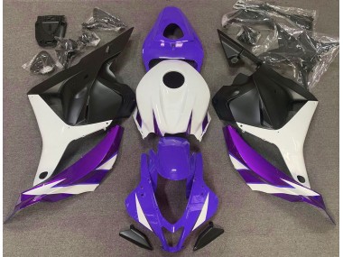 2009-2012 Violet Brillant Blanc & Violet Honda CBR600RR Carénage Moto