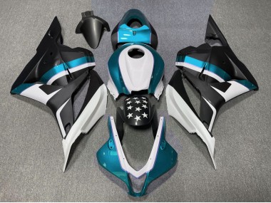 2009-2012 Étoile Noire Mate & Bleu Clair Honda CBR600RR Carénage Moto