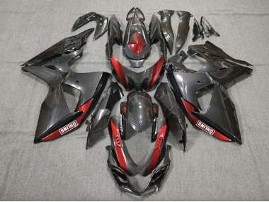 2009-2016 Fibre De Carbone Rouge Suzuki GSXR 1000 Carénage Moto