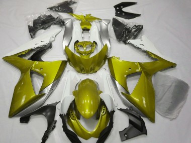2009-2016 Jaune Brillant & Blanc Suzuki GSXR 1000 Carénage Moto