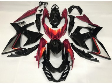 2009-2016 Orange Brûlé & Noir Suzuki GSXR 1000 Carénage Moto