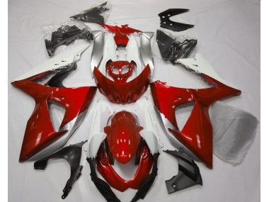 2009-2016 Rouge Brillant & Blanc Suzuki GSXR 1000 Carénage Moto