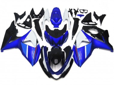 2009-2016 Solide Brillant Noir Bleu Blanc Suzuki GSXR 1000 Carénage Moto