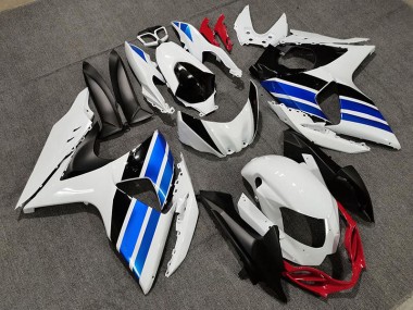 2009-2016 Style Blanc Bleu & Rouge Suzuki GSXR 1000 Carénage Moto