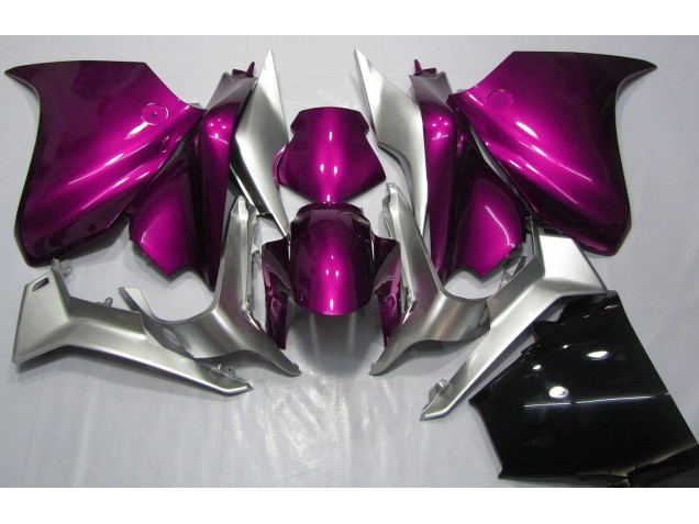 2010-2013 Rose Foncé & Argent Honda VFR1200 Carénage Moto 2010-2013 Rose Foncé & Argent Honda VFR1200 Carénage Moto