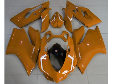 2011-2014 Orange Brillant & Blanc Ducati 1199 Carénage Moto