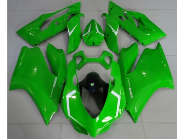 2011-2014 Vert Brillant & Blanc Ducati 1199 Carénage Moto