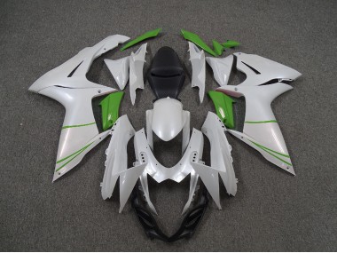 2011-2024 Blanc Nacré & Vert Suzuki GSXR 600-750 Carénage Moto