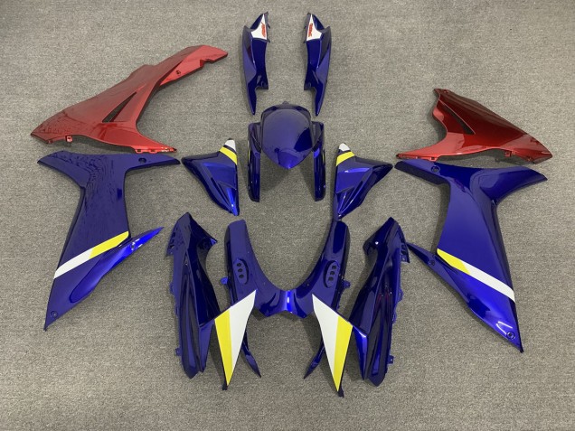 2011-2024 Bleu Avec Bas Rouges Suzuki GSXR 600-750 Carénage Moto 2011-2024 Bleu Avec Bas Rouges Suzuki GSXR 600-750 Carénage Moto