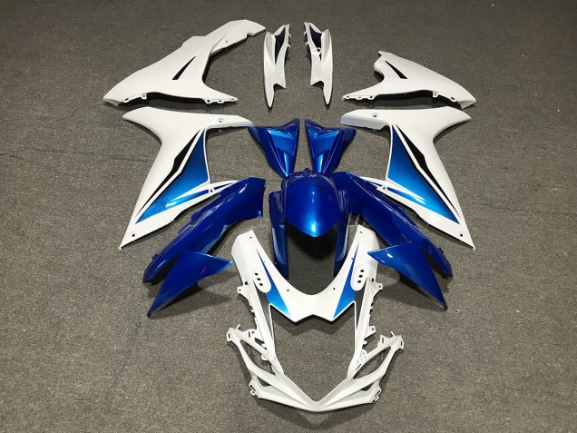 2011-2024 Bleu Blanc Personnalisé Suzuki GSXR 600-750 Carénage Moto