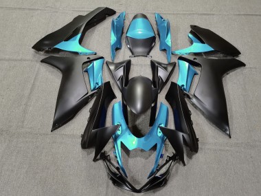 2011-2024 Bleu Clair & Noir Mat Suzuki GSXR 600-750 Carénage Moto