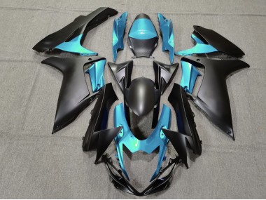 2011-2024 Bleu Clair & Noir Mat Suzuki GSXR 600-750 Carénage Moto